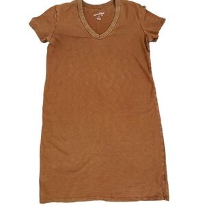 Universal Thread Rust Brown V-Neck T-Shirt Dress